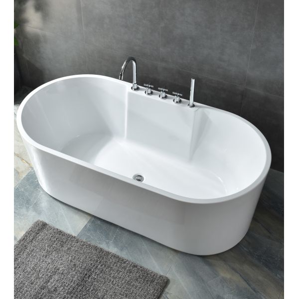 Customizable Modern Design Durable Acrylic Free Standing Bathtub for Hotel and Home Bathrooms