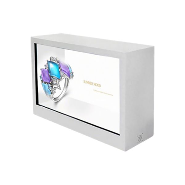 MJK MJK-133 13.3 Inch Transparent Display Cabinet Android 6.0 Half Display Racks Indoor Advertising Equipment Stretched Bar LCD