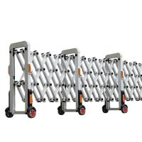 Porte de barrière rétractable en acier inoxydable à poussée manuelle et tirante pour l'utilisation dans les centres commerciaux