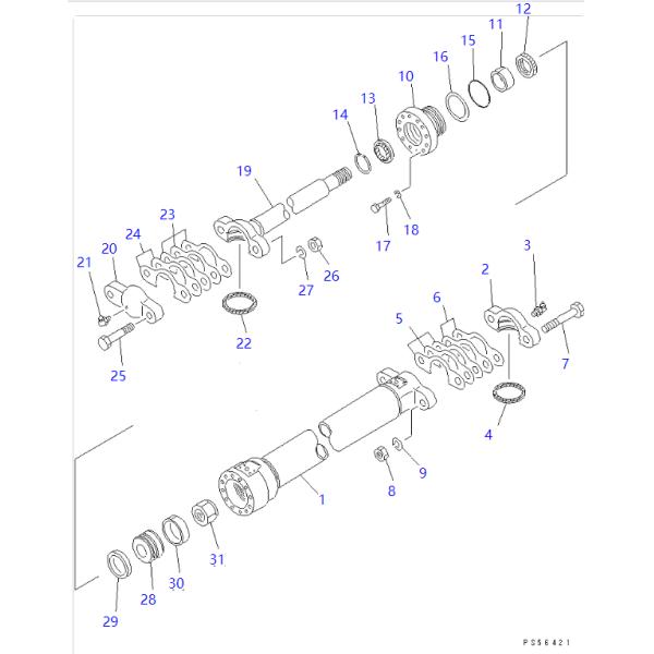 707-98-35280 Service Kit Drawbar Side Shift Cylinder For KOMATSU GD825A Hydralic Cylinder Repair