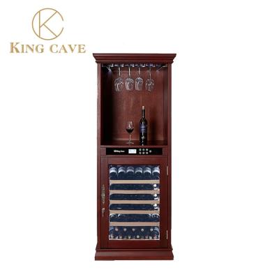 American Oak Shell And Digital Control Panel Kitchen Free Standing Wine Cooler Cabinet