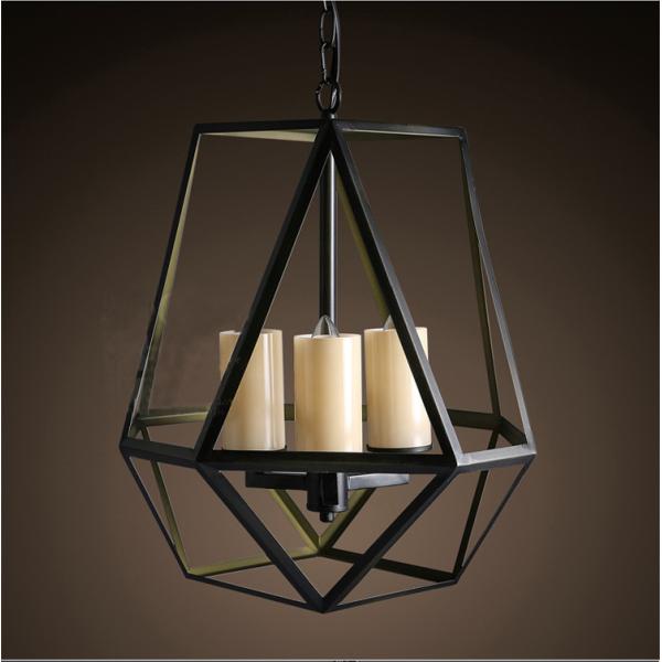 Vintage Retro Loft Industrial Black Painted Wrought Iron Bird Cage Chandelier(WH-CI-123)