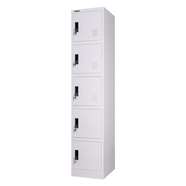 H1850mm Employee Metal Lockers 5 Door Locker Cabinet Cyber Lock Plastic Handles