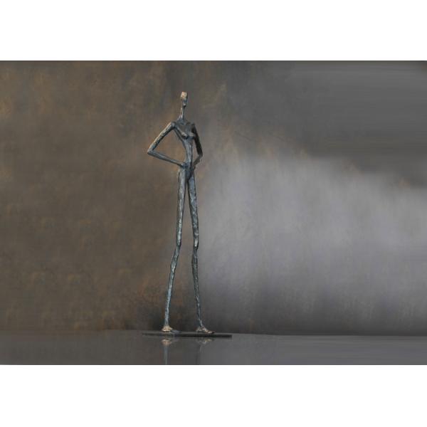 Современный женский манекен Бронзовая статуя для наружного общественного декора