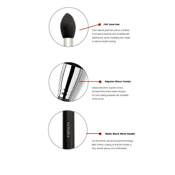 Профессиональный большой сплющенный Definer порошка чистит супер мягкие естественные волосы щеткой козы