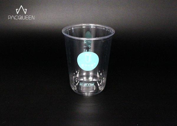 Transparent Disposable Plastic Drinking Cups For Iced Beverages Water Proof