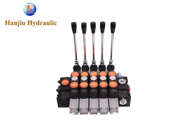 Dcv200 controle de manual direcional móvel secional do retorno da mola da posição da maneira 3 do banco 3 das válvulas 5