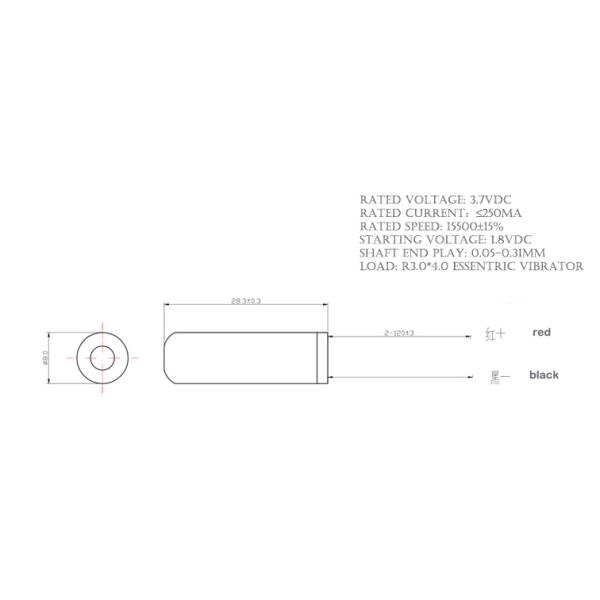 Микро- мотор для электрической зубной щетки, встроенный мотор вибрации Coreless вибромашины