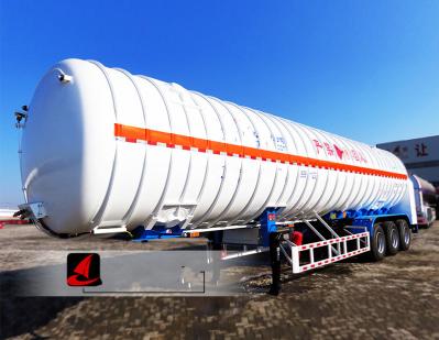 Professional Tractor Trailer Truck 52.6CBM LNG Tank Trailer With 3 Axles