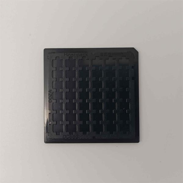 Paquete apilable plástico negro Chip Tray Ultra Clean de la galleta del ESD