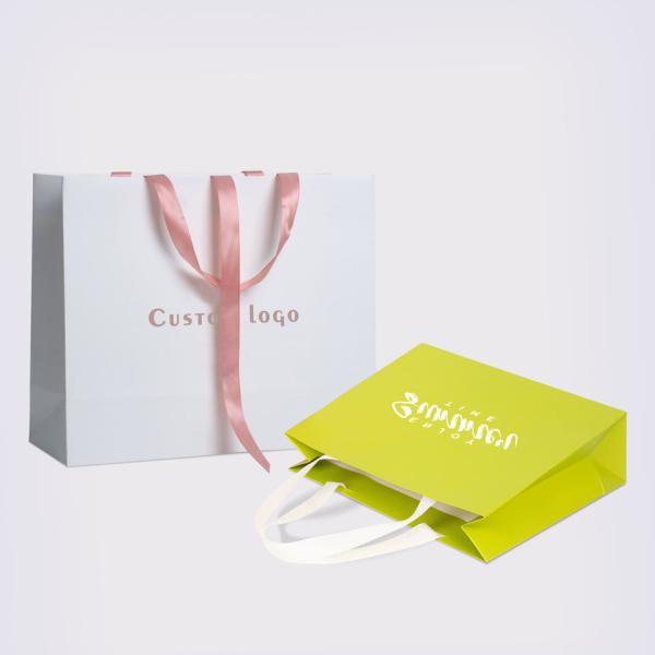 Industrial CMYK 4 Color Offset Printing Paper Bag For Shoes Clothing With Custom Logo