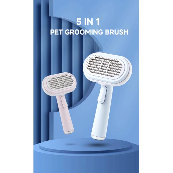 Hair Dematting Pin Comb Pet Grooming Kit Self Cleaning Slicker Brush Shedding Tool