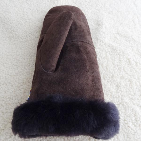 Ski Leather Mitten Gloves Mitten Top Layer Suede Touch Screen Customized Size