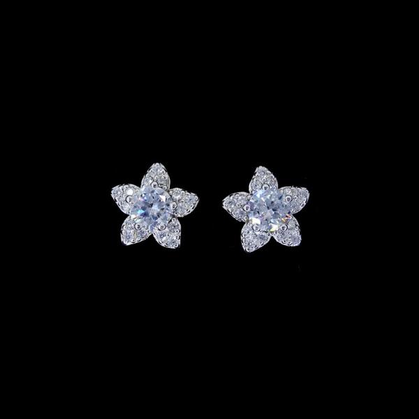 Fashionable Xmas ' Gift Deer Elk Antler Stud Earrings With Cubic Zircon
