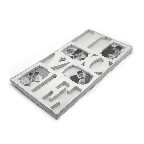 Hot Sale White Love Square Gallery Wall Picture Frames 29.5 X 28.5 X 2 Cm ODM / OEM Service