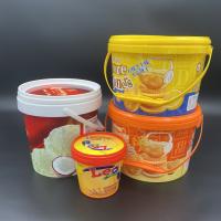 seau en plastique de nourriture de 5L PP/HDPE avec la poignée