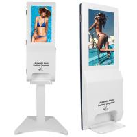 Temperatura de medición de la señalización del LCD Digital del soporte de la pared con el dispensador del desinfectante de la mano