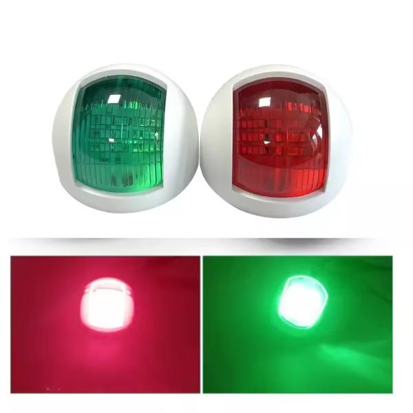 1.5W Casas de plástico LED Luces de navegación marinas Rojo Verde Estribor y luz de puerto