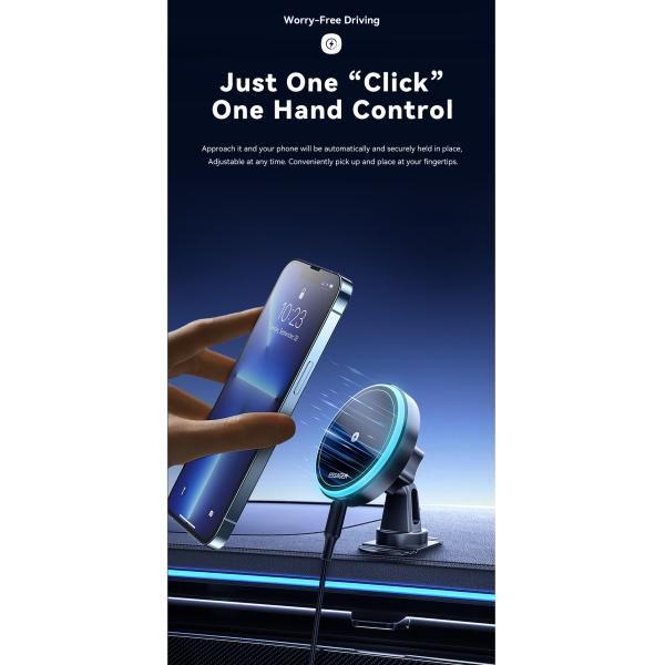 Magnetic 15W Wireless Charging Air Vent Car Mount Phone Holder ESSAGER T1