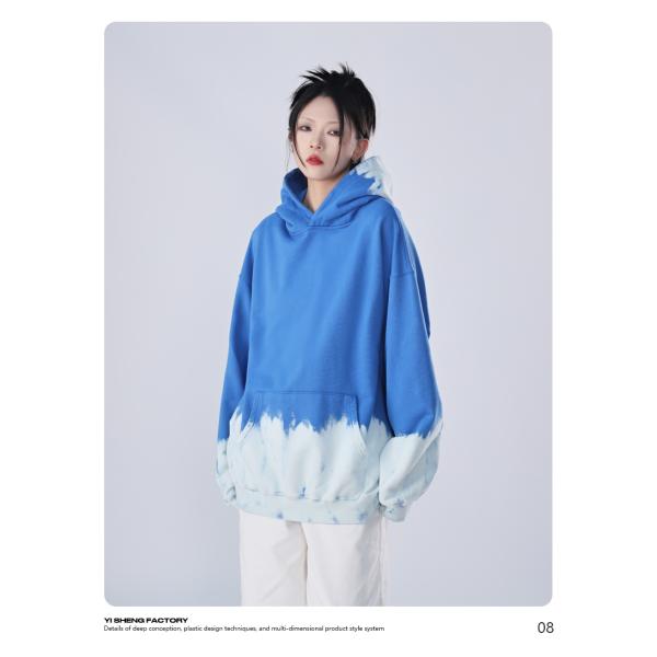 4x 4xl 3x Hooded Sweatshirt Streetwear Vintage Washed Oversized French Terry Hoodie Tie Dye