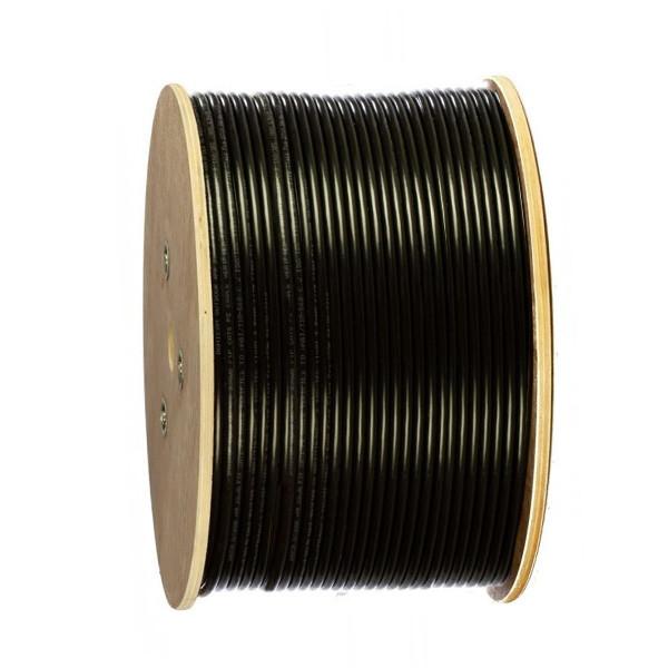Black Cat6 FTP 23AWG Outdoor PE Jacket Network Cable Extend To 550MHZ 1000FT