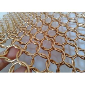 Gold Color Chainmail Mesh Fabric 1.5x15mm for Room Partition Divider Curtain