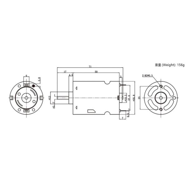 Power Tool Brushed Permanent Magnet DC Motor 12V 24V 545 Brushed Motor ODM OEM