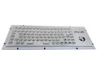 F fecha o teclado industrial de aço inoxidável 20mA com o Trackball ótico do rato