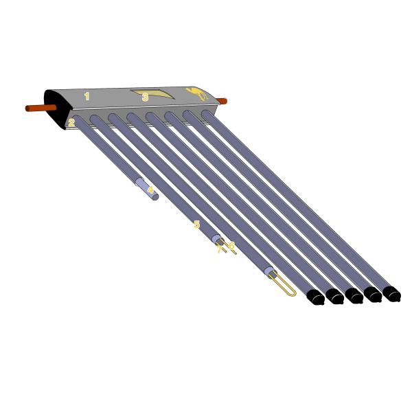 Солнечный коллектор у надутый трубой, солнечные термальные сборники 25 трубок