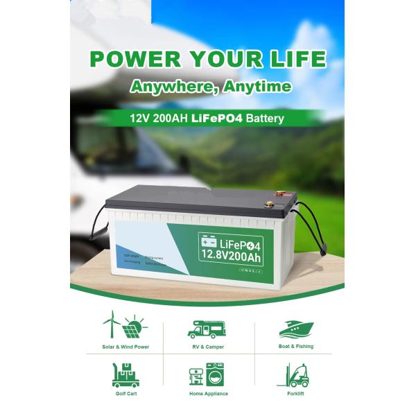 Vehicle Lithium RV Battery 12v 100ah 150ah 200ah LiFePO4 For Camper