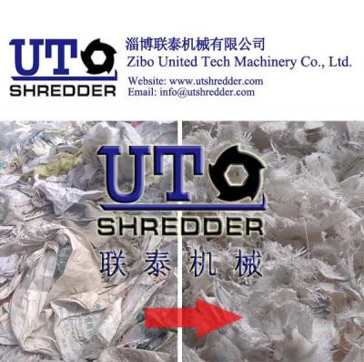 good efficency plastic jumbo bag shredder, plastic bag, package bag shredder / crusher - double shaft shredder