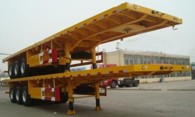 3 Axles 20-45FT 60t 70t 80t Container Flatbed Semi Trailers with Jost E100 Landing Gear