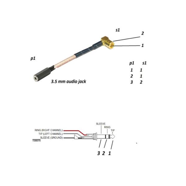 Женское вспомогательное 3.5мм ВСПОМОГАТЕЛЬНОЕ аудио стерео Джек к прямоугольному кабелю разъем-розетки СМБ