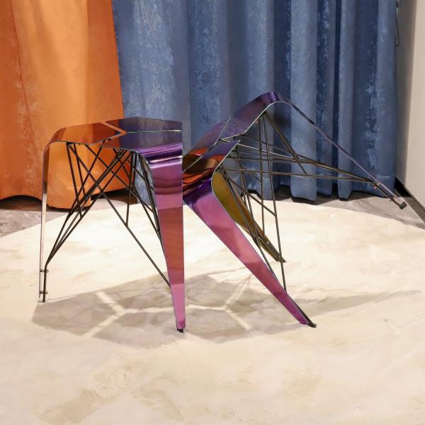 Modern Unique Stool Cafe Bar Home Portable Dining Chair Stool Stainless Steel Colorful Stool