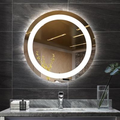 Espelho de prata ecológico polido de 5 mm iluminado para decoração elegante de casa de banho