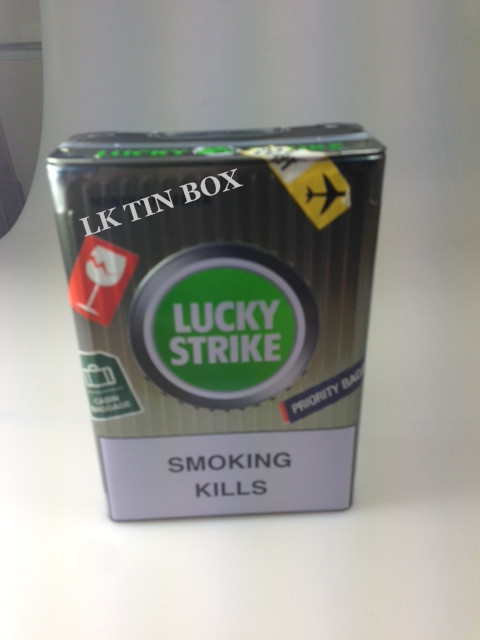 Metal Cigarette Tin Can With Printed Embossing , Personalised Cigarette Tin