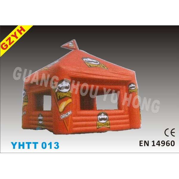 Шатер ИХТТ-013 магазина Варп-527Н Вефт-323.8Н оранжевый Принлес раздувной с ПВК