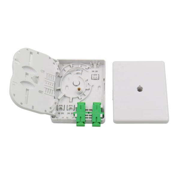 2 Fibers IP-45 Indoor Fiber Optic Terminal Box Wall Mount FTB for FTTH Applications