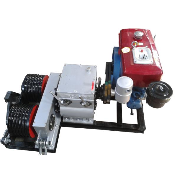 Torno doble del alzamiento de tambor 5 toneladas con el motor diesel para la erección de la torre