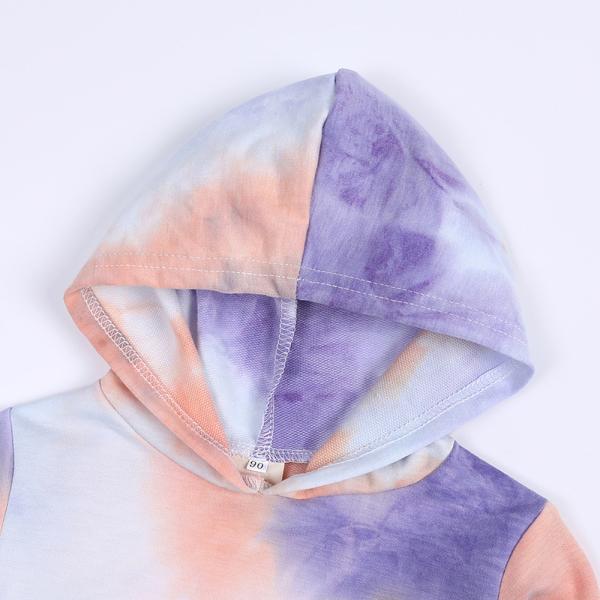 Jogging Spring Children'S Clothing Tie Dye Two Piece Jogger Set