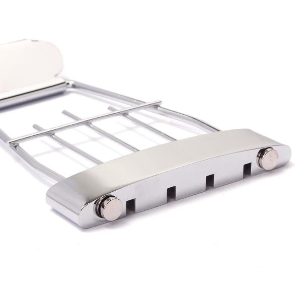 Jazz Bass Bridge Tailpiece Silver 4 Strings Low Tailpieces Замещение цинкового сплава