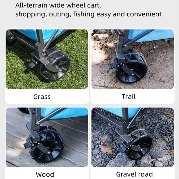Lightweight 4 Wheels Military Camping Gear Wagon Cart 600D Oxford
