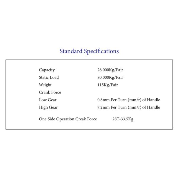 Huajing 28kg/Pair Electric Semi Trailer Landing Gear HJZN25 Series