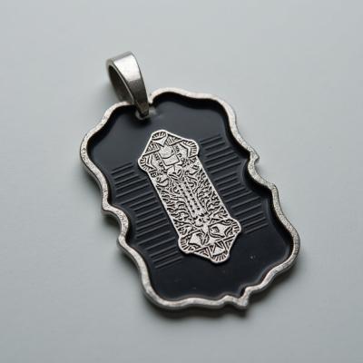 Custom-Made Vintage Pattern Stainless Steel Men's Pendant