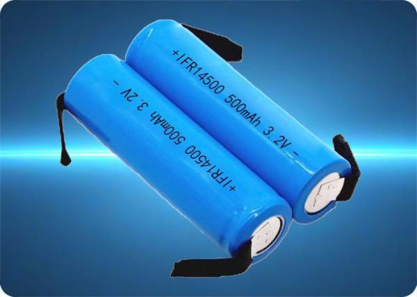 3.2V 500mAh LiFePo4 Rechargeable Battery 14500 1.5A Discharge