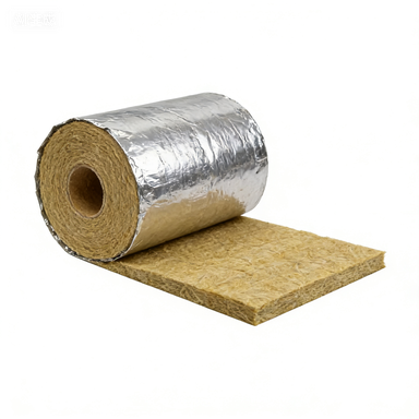 Reinforced Aluminum Foil Faced Rock Wool Blanket For Technical Thermal Insulation