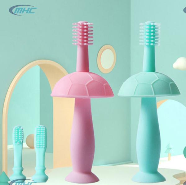 Baby Teether Silicone Factory Price 360 Degree Cleaning Infants Toothbrush Shape