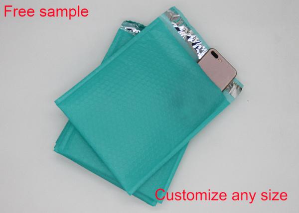 Printing Poly Bubble Envelopes Postage Bags 6 * 10 Inch Shockproof With Green Color