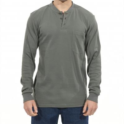 UL completo NFPA2112 do franco Henley Shirt da luva que solda o tamanho grande e alto