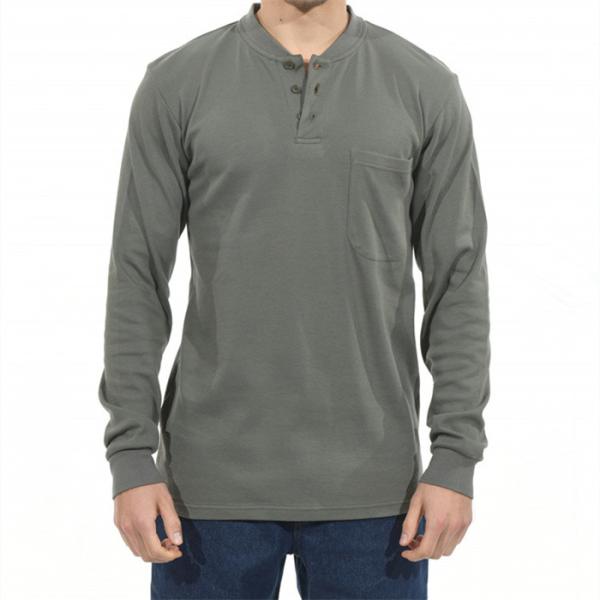 UL completo NFPA2112 do franco Henley Shirt da luva que solda o tamanho grande e alto